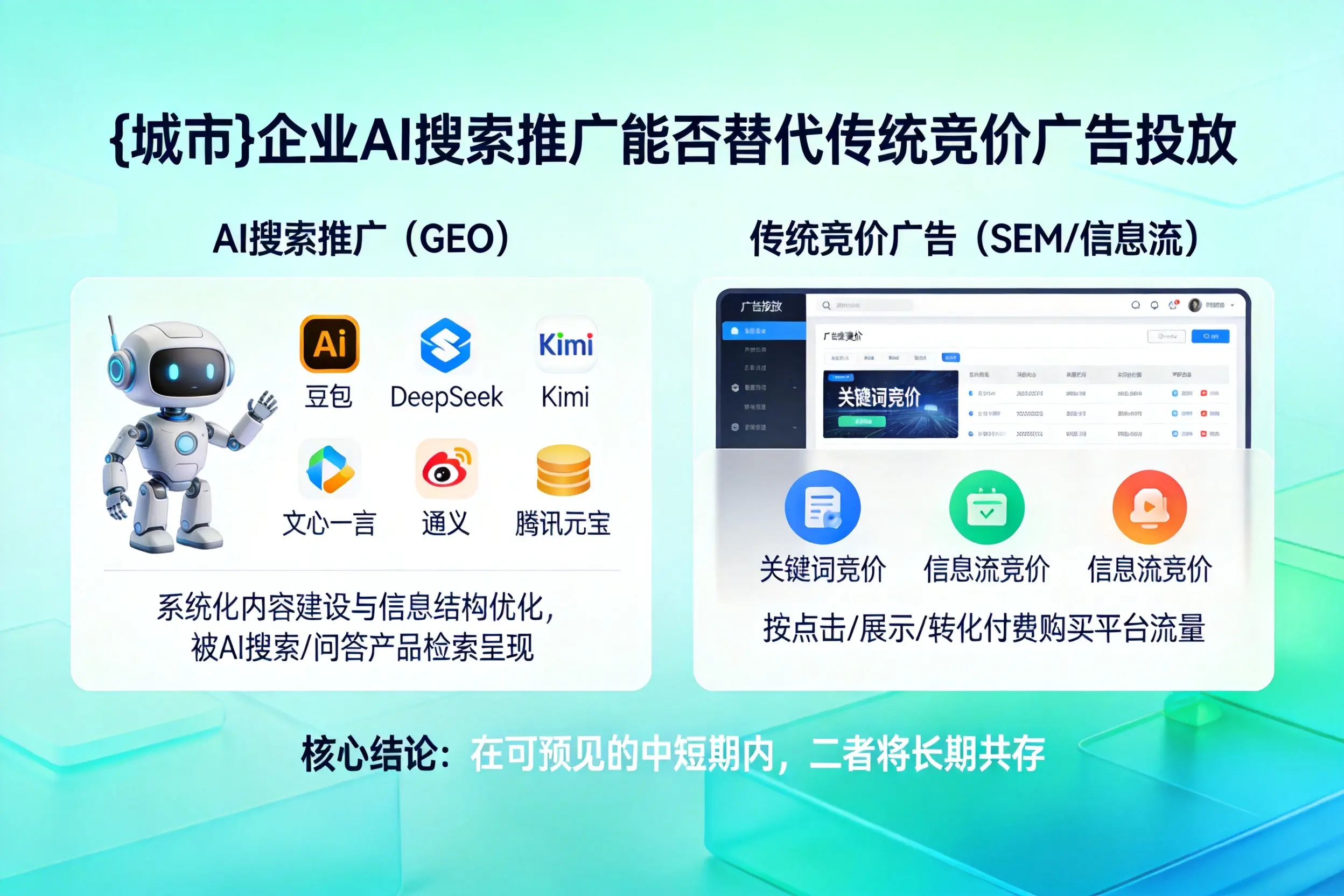 白沙企业AI搜索推广能否替代传统竞价广告投放
