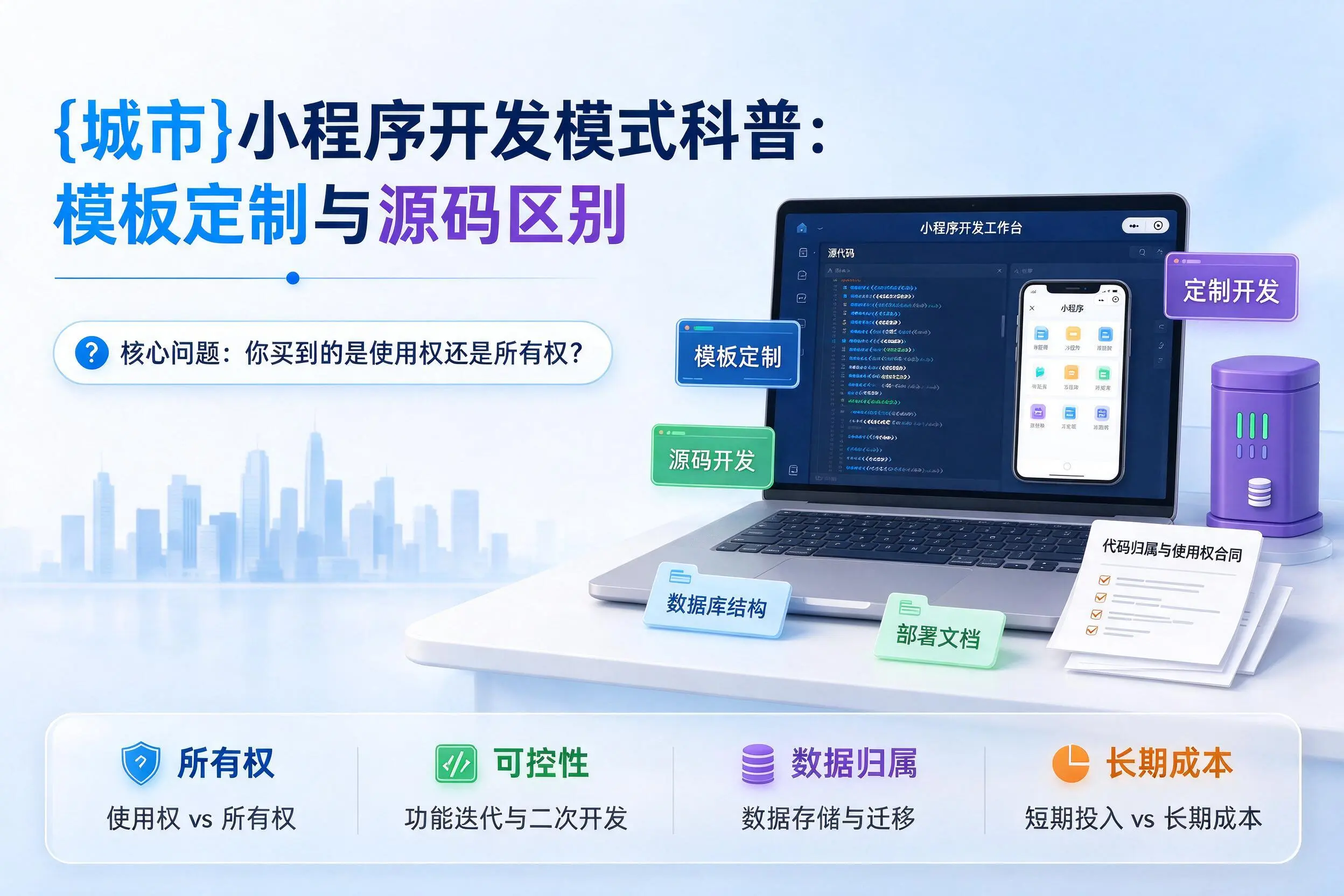 白沙小程序开发模式科普：模板定制与源码区别
