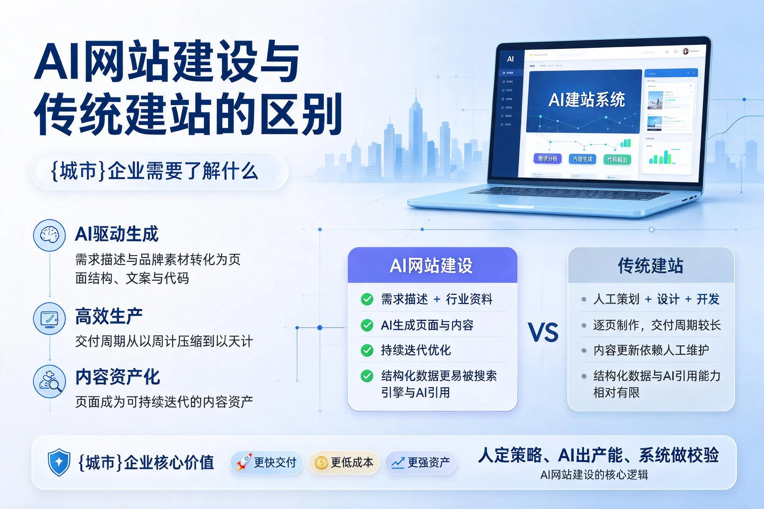 AI网站建设与传统建站的区别，白沙企业需要了解什么