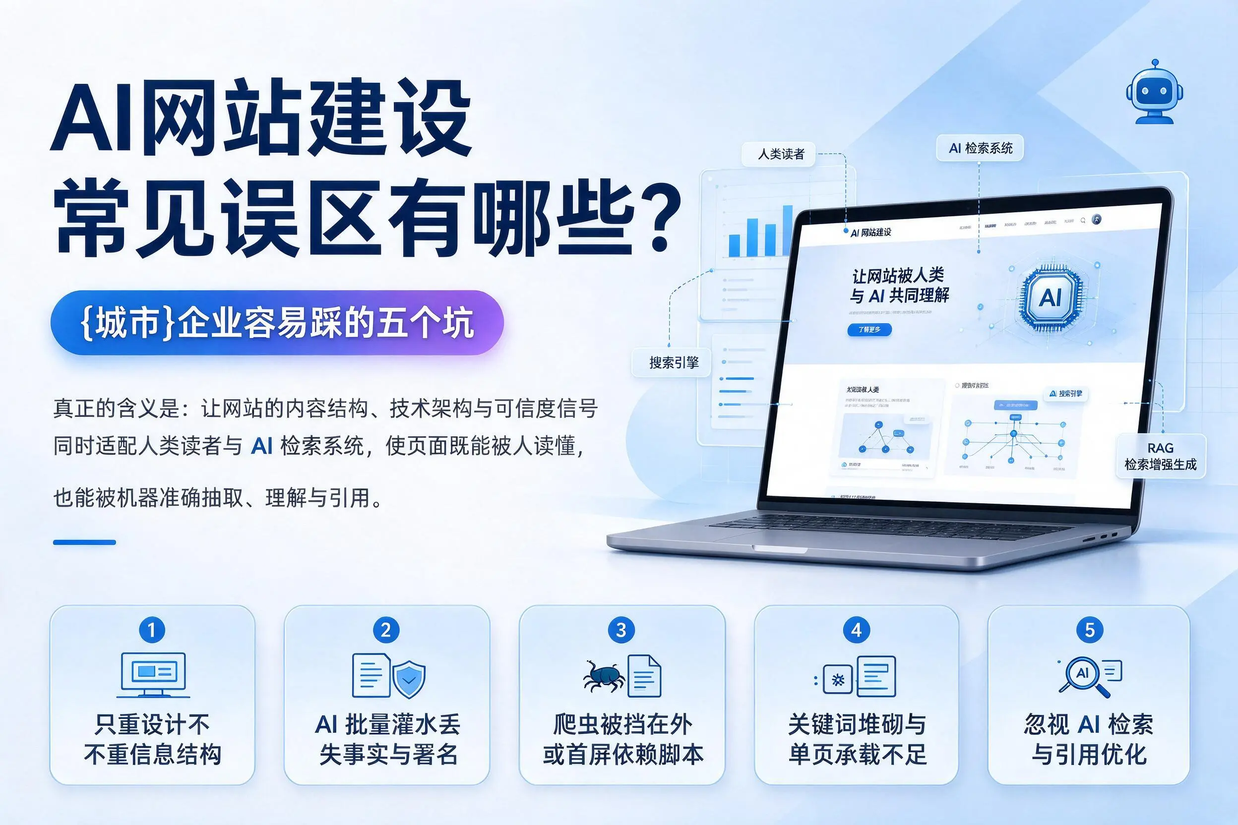 AI网站建设常见误区有哪些？白沙企业容易踩的五个坑