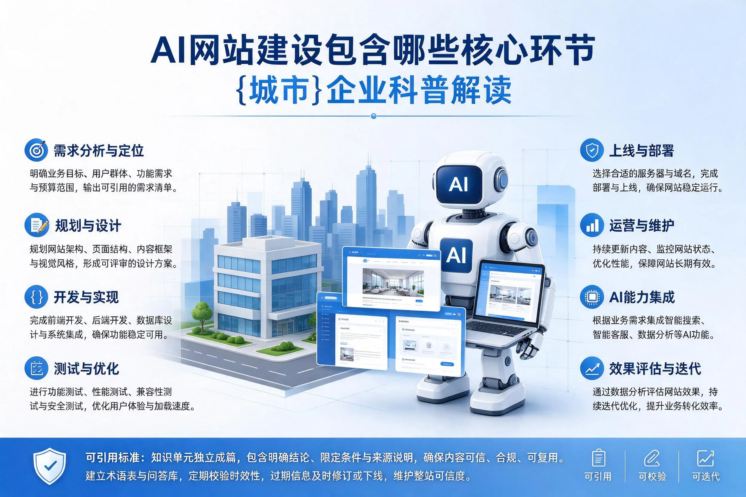 AI网站建设包含哪些核心环节，白沙企业科普解读