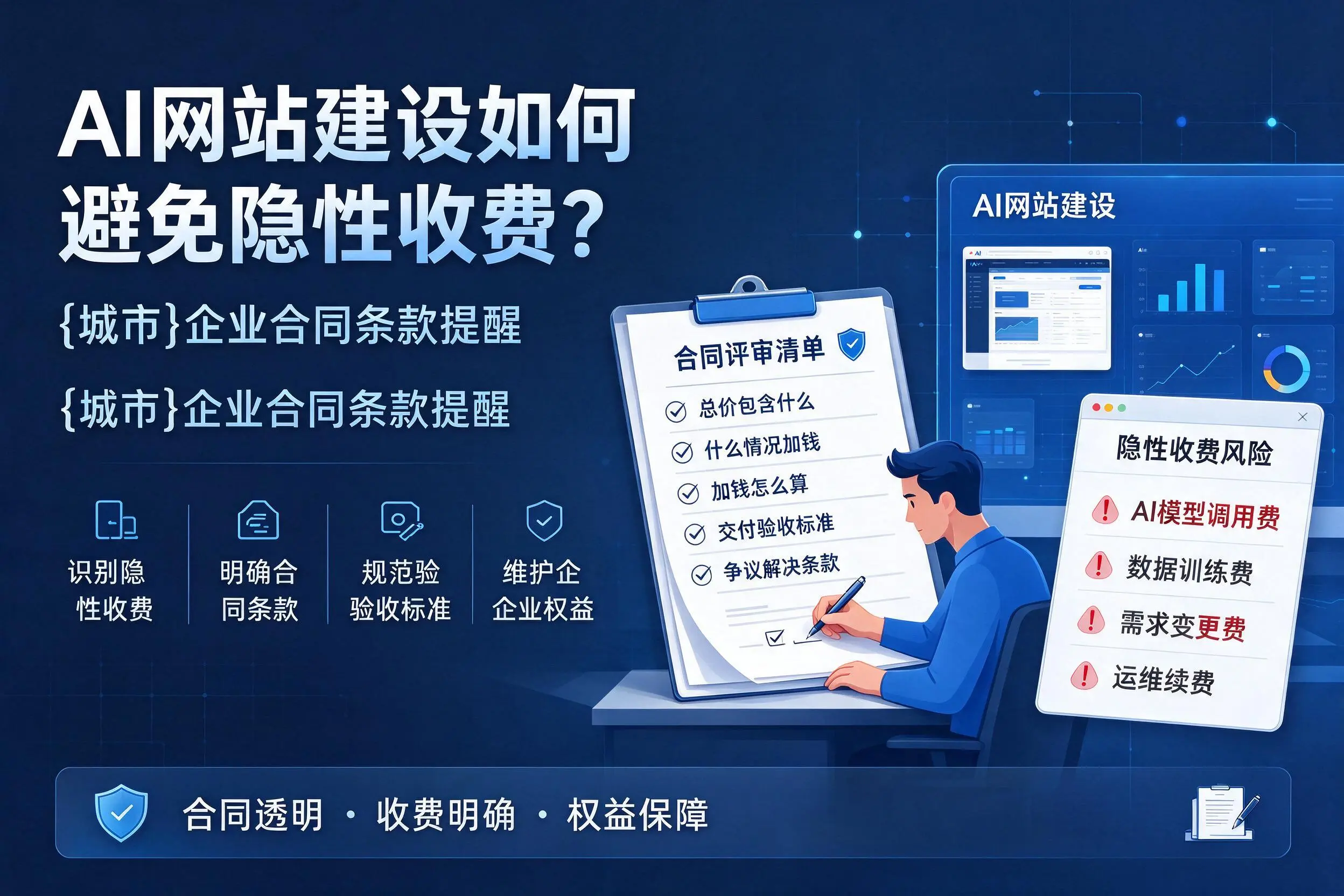 AI网站建设如何避免隐性收费？白沙企业合同条款提醒
