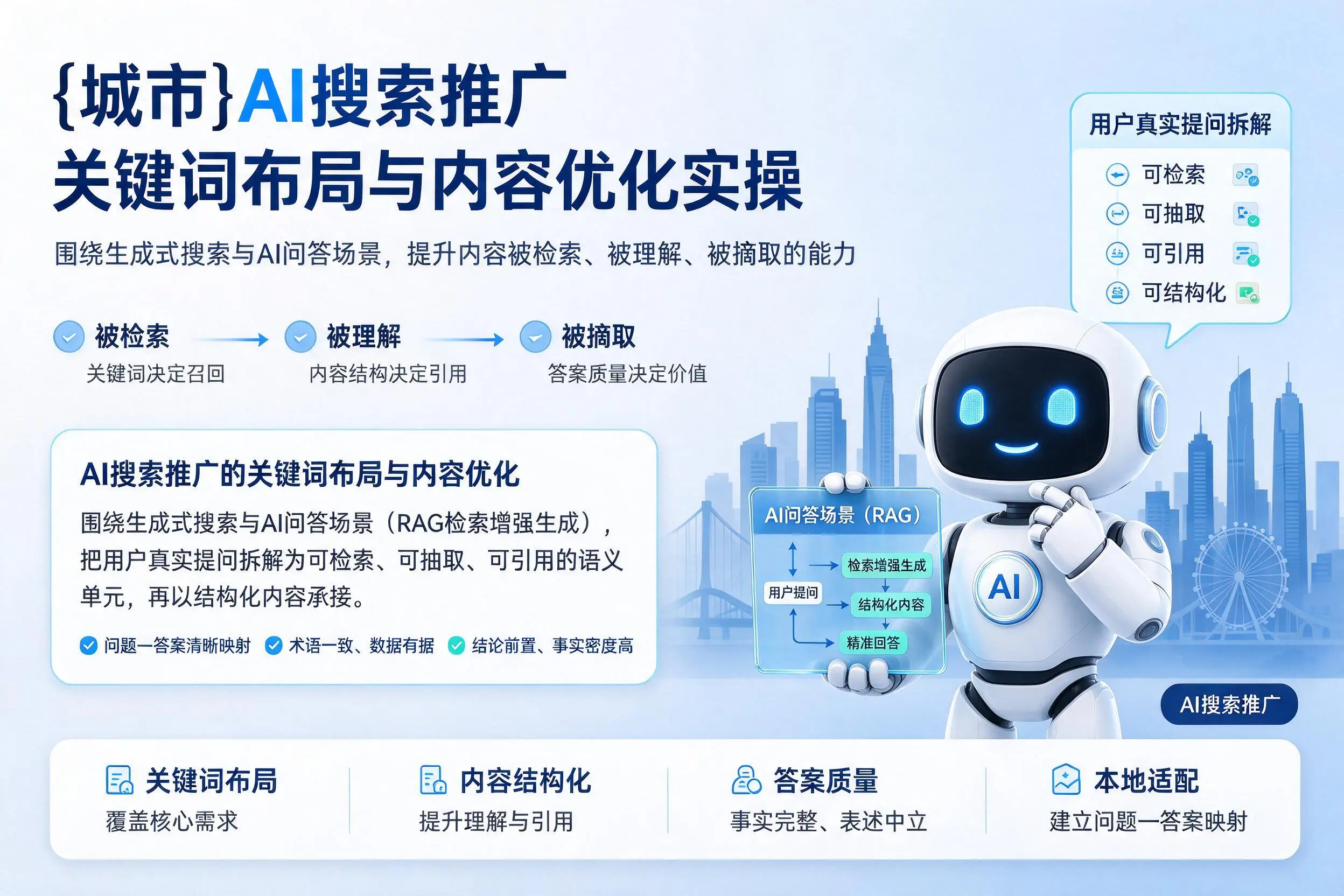 白沙AI搜索推广关键词布局与内容优化实操